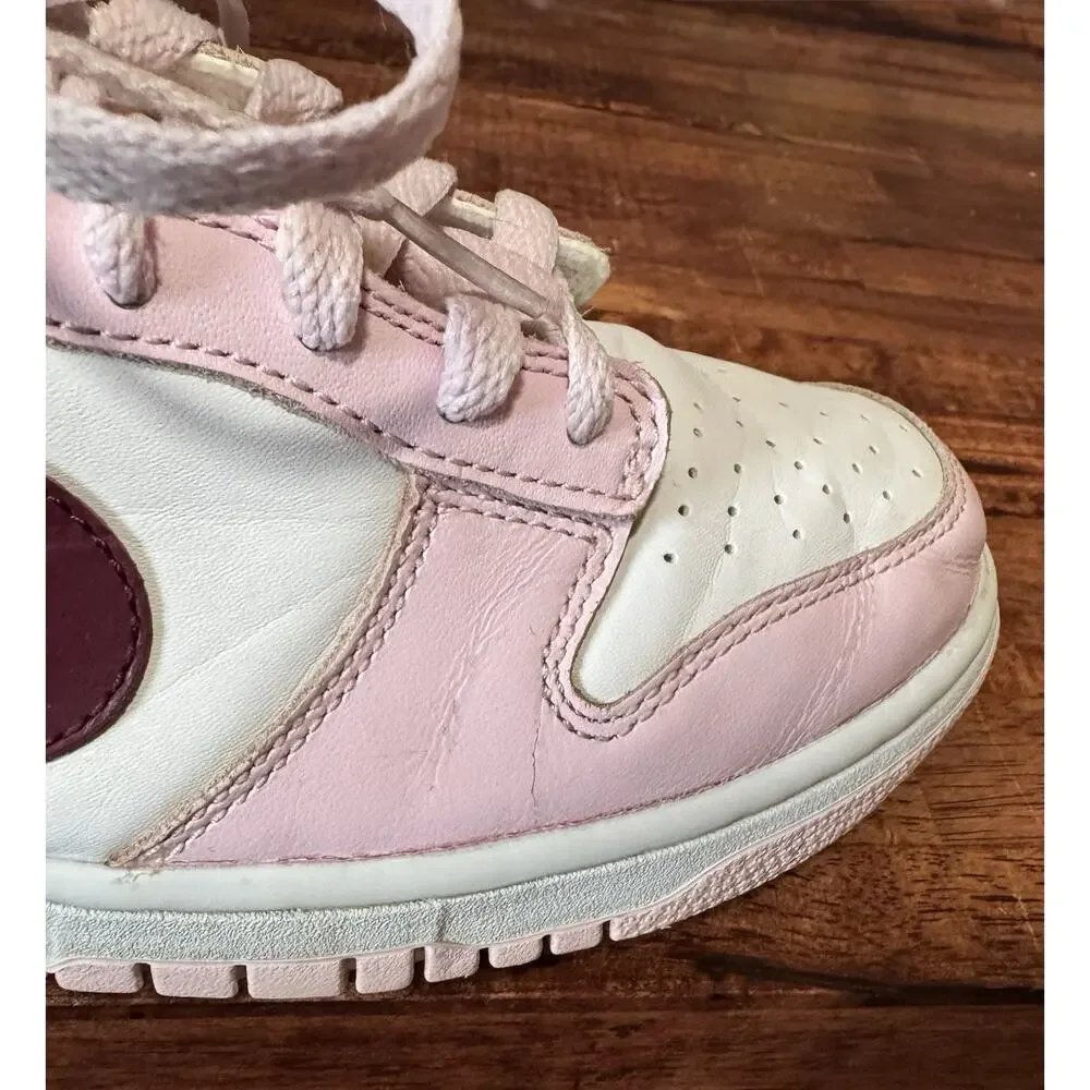 Nike Dunk Low GS Size 7Y Pink Foam Dark Beetroot White CW1590 601